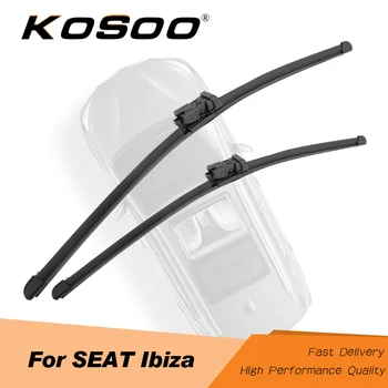 

KOSOO For SEAT Ibiza 2002 2003 2004 2005 2006 2007 2008 2009 2010 2011 2012 2013 2014 2015 2016 2017 Auto Wiper Blades Styling