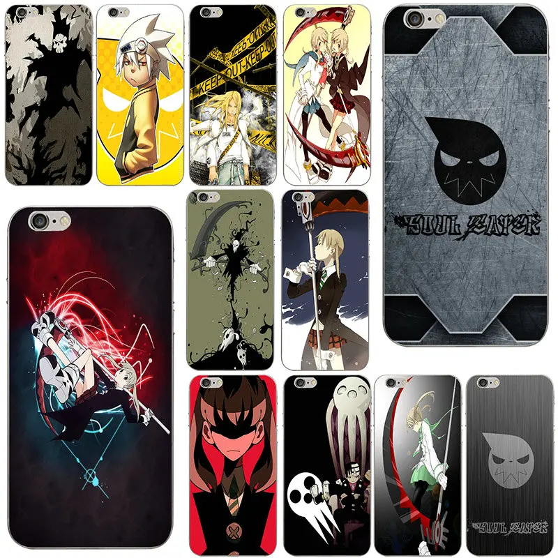 Hot Anime Soul Eater Logo Soft TPU Silicone Transparent Mobile Phone Cases Cover for iPhone 8 7 6 6S Plus X 10 5 5S SE 5C 4 4S | Мобильные
