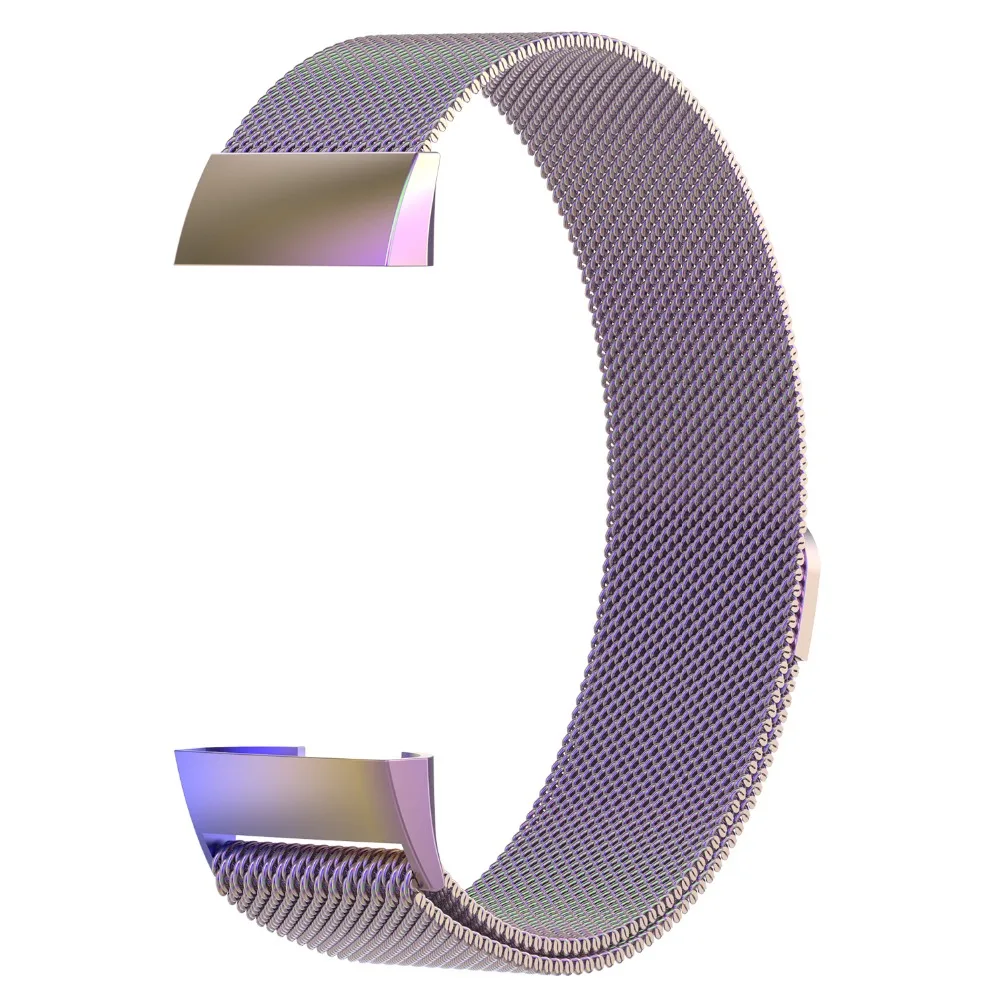 Миланский магнитный металлический ремешок для Fitbit Charge 3 Mesh steel Band для зарядки 3 SE Смарт часы браслет серебро розовое золото черный