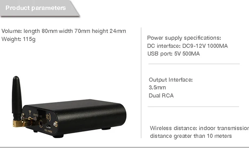 Без потерь HiFi CSR8635 4,1 Bluetooth приемник адаптер 3,5 мм и 2RCA выход для усилитель звука для автомобиля беспроводной конвертер