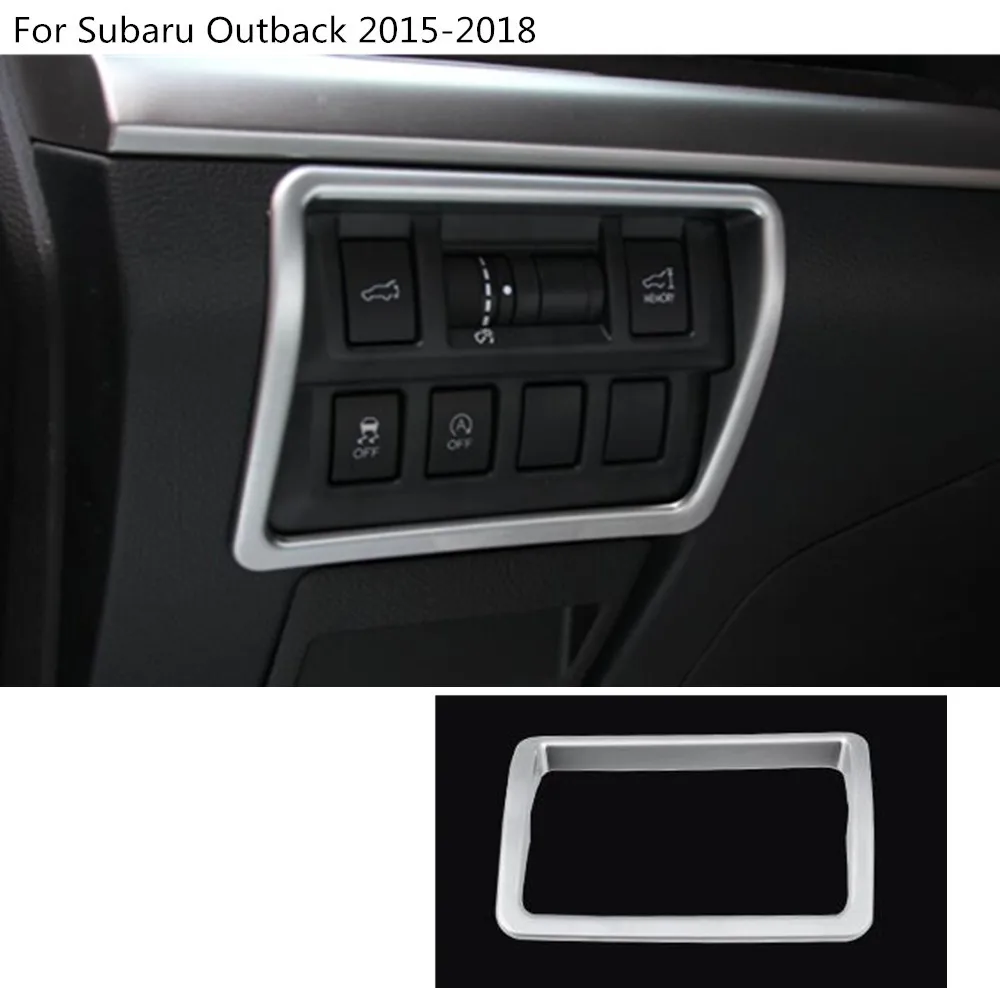car detector stick styling cover ABS Chrome front head light switch trim frame font b lamp