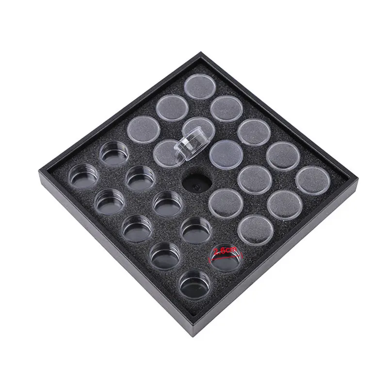 Empty 25/50 Space Nail Art Powder Gems Rhinestone Storage Container Case Box Plate Manicure Tool images - 6