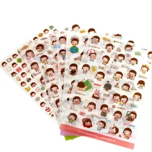 6 Pcs / Pack Momoi Girl Ver2 Diy Korean Style Notebook Paper Sticker For Notebook Scrapbooking Mobile Phone