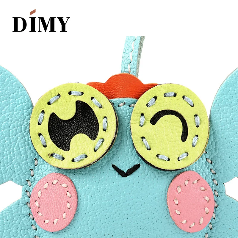 Dimy Handmade Lambskin Leather crab Women's Bag Charm pendant handbag Equestrian purse charm Key Holder decoration keyring