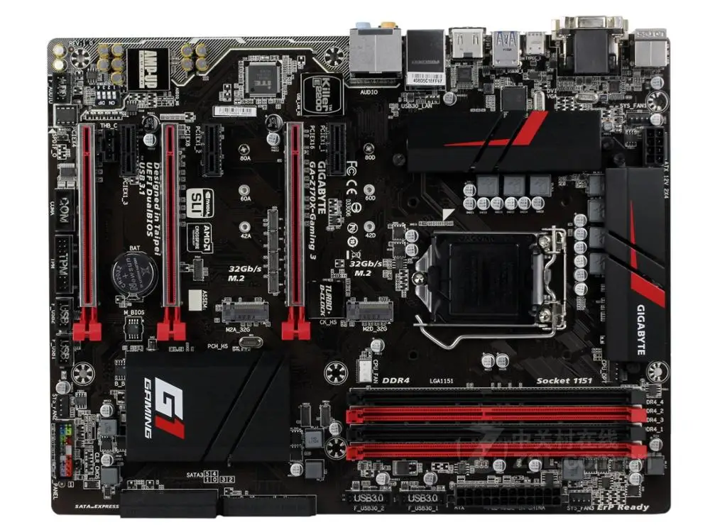 Оригинальная Материнская плата Gigabyte GA Z170X GAMING 3 DDR4 LGA 1151 HDMI DVI VGA USB2.0 USB3.0 64 ГБ