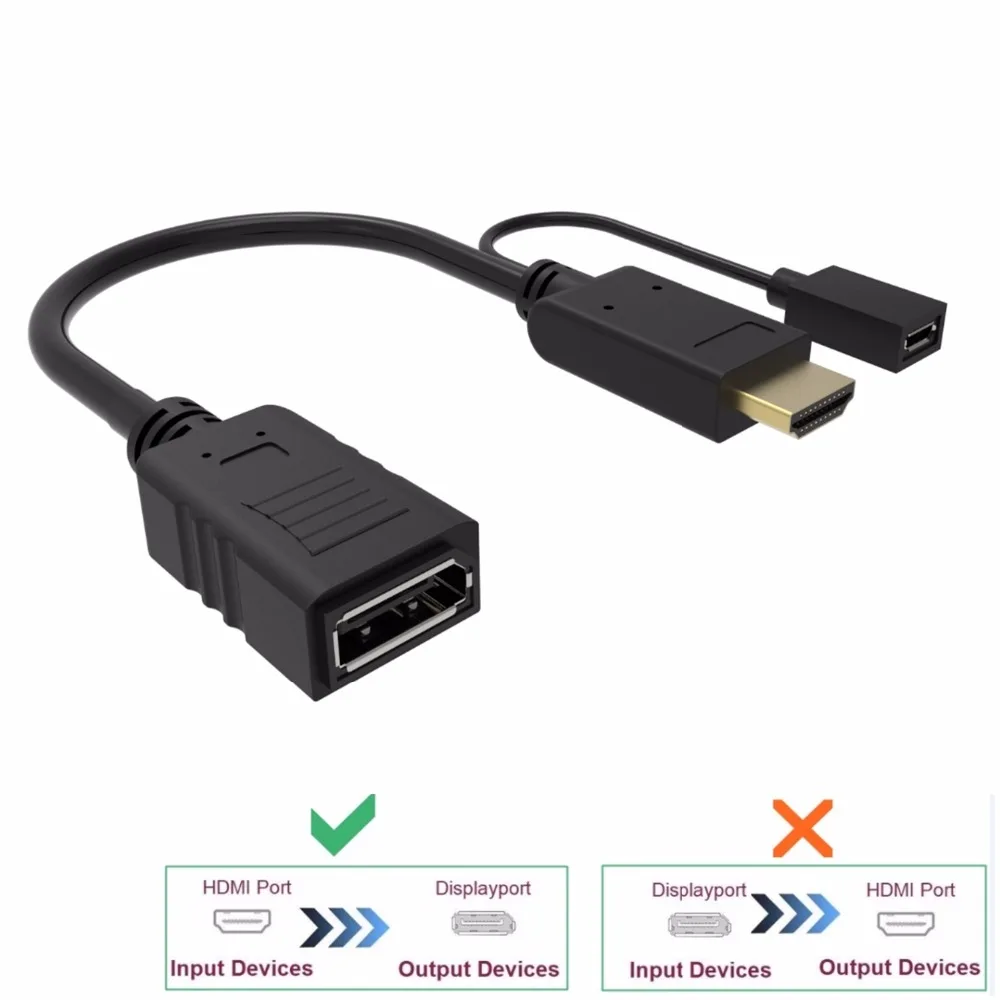 hdmi to displayport adapter hdmi kabel converter micro usb charging cable 15cm hdmi adapter for dell Monitor hdtv 