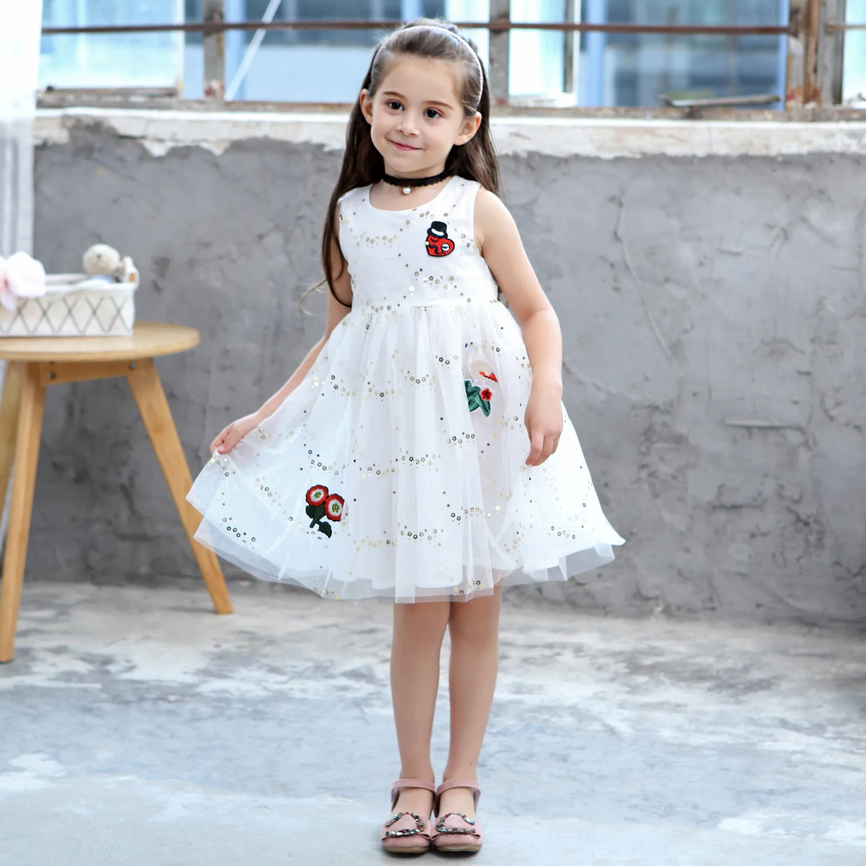 White Princess Dress Baby Girl Christmas Dress Ball Gown Gauze New Years Eve Dress Sleeveless A Line Cotton Children Clothes Dresses Aliexpress