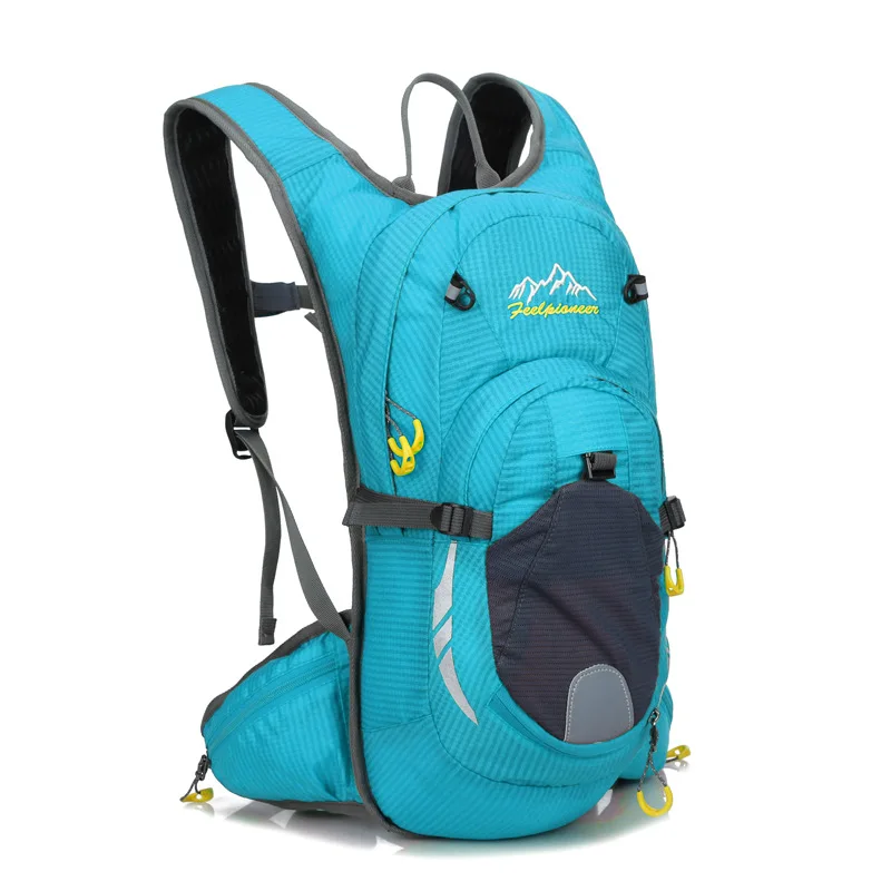 Нейлоновый водонепроницаемый гидратационный рюкзак для горного велосипеда, рюкзак для воды, дышащий, большой емкости, велосипедные сумки, велосипедный рюкзак, 15л - Цвет: Синий