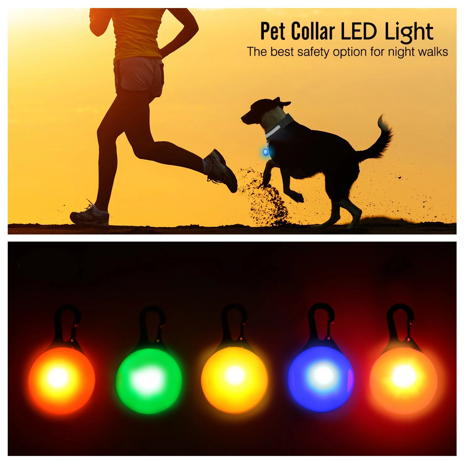 밝은 애완 동물 밤 안전 LED 손전등 푸시 버튼 스위치 어둠 속에서 빛나는 애완 동물 개 목걸이 LED 빛나는 칼라 애완 동물 용품