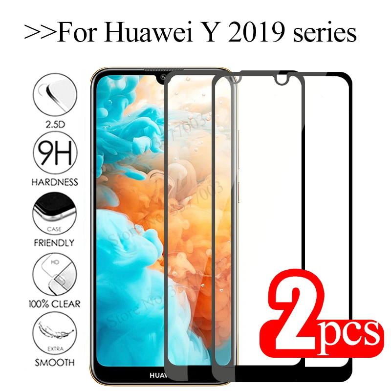 Закаленное стекло 2 шт./лот для huawei y6 pro 2019 Защита экрана y9 prime y7 y5 y 5 6 7 9 защитная