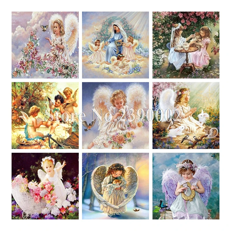 

Full Resin Diamond Painting Fairy 5D Diy Diamond Embroidery Needlework Cross Stitch Diamond Mosaic Angel Christmas Canvas Gift
