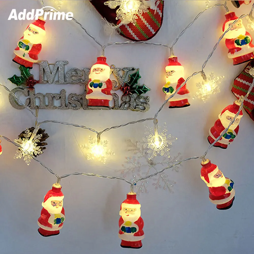 LED Holiday Lights Christmas Party Lights Santa Claus Snowflake 3M 20