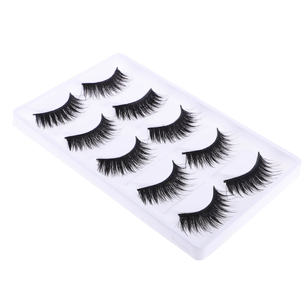 10 Pcs Black False Eyelashes for 12 Inch Dolls Makeup Accessory