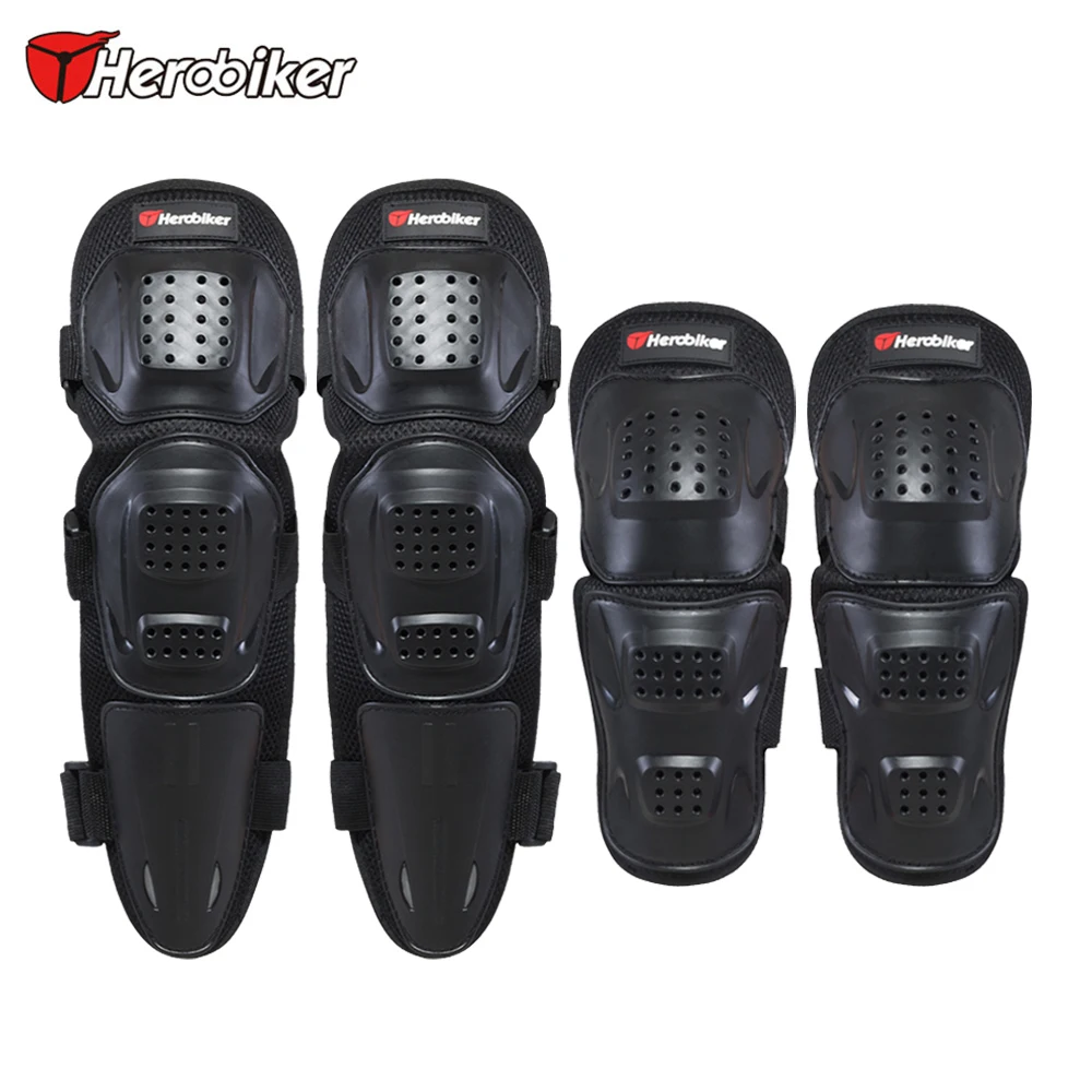 

HEROBIKER Motorcycle Elbow & Knee Pads Motocross Protective Gear Set Unisex Motorcycle Kneepad Riding Knee Protector Guards