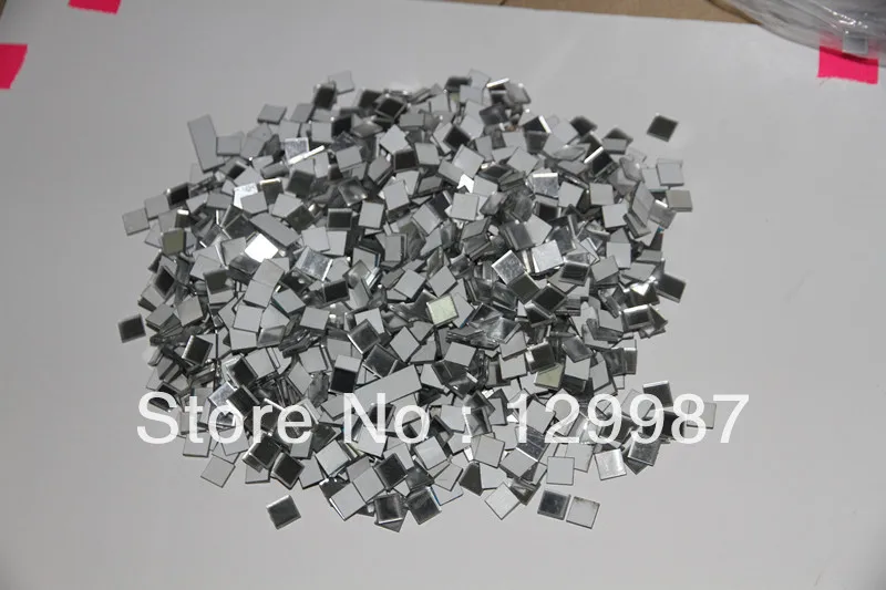 Квадратная зеркальная мозаика 1000 шт. 1x1 см настенное зеркало наклейки DIY ремесло и