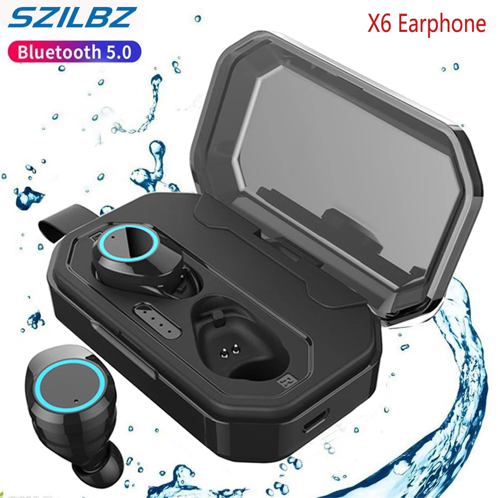 SZILBZ X6 Pro TWS беспроводные наушники 4000 мАч Внешний аккумулятор Bluetooth 5 0
