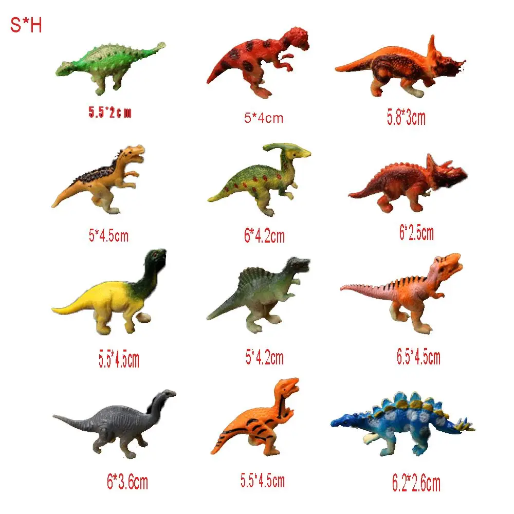 12 шт./лот динозавр пластиковый Парк Юрского периода Динозавр Детская игрушка модель экшн и фигурки T-REX динозавр игрушки для детей