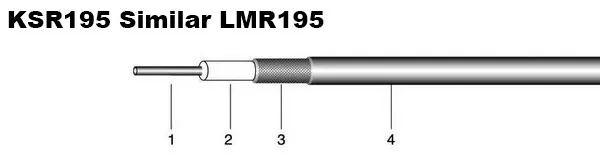 5 м 16ft KSR195 RF коаксиальный Кабельное ответвление-в замене LMR195