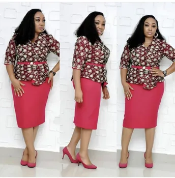 

2019 new sexy fashion style african women beauty plus size knee-length dress M-3XL