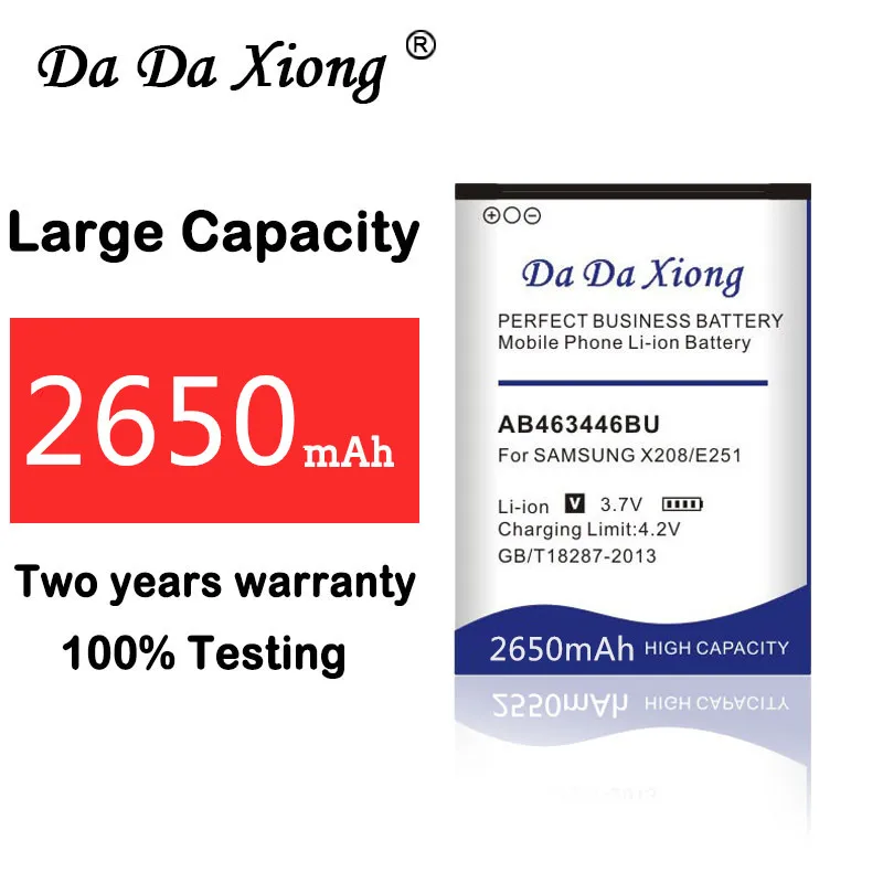 Замена AB463446BU батарея 2650mAh для Samsung SGH C512 X208 1258 1250 C3300K B189 B309 F299 X969|Аккумуляторы