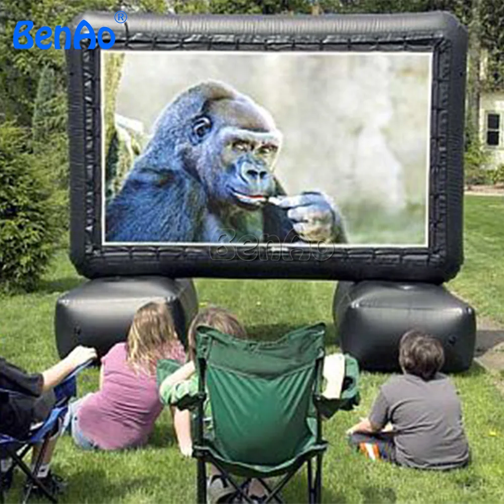 M018 Free shipping+free blower Best price inflatable cinema screen