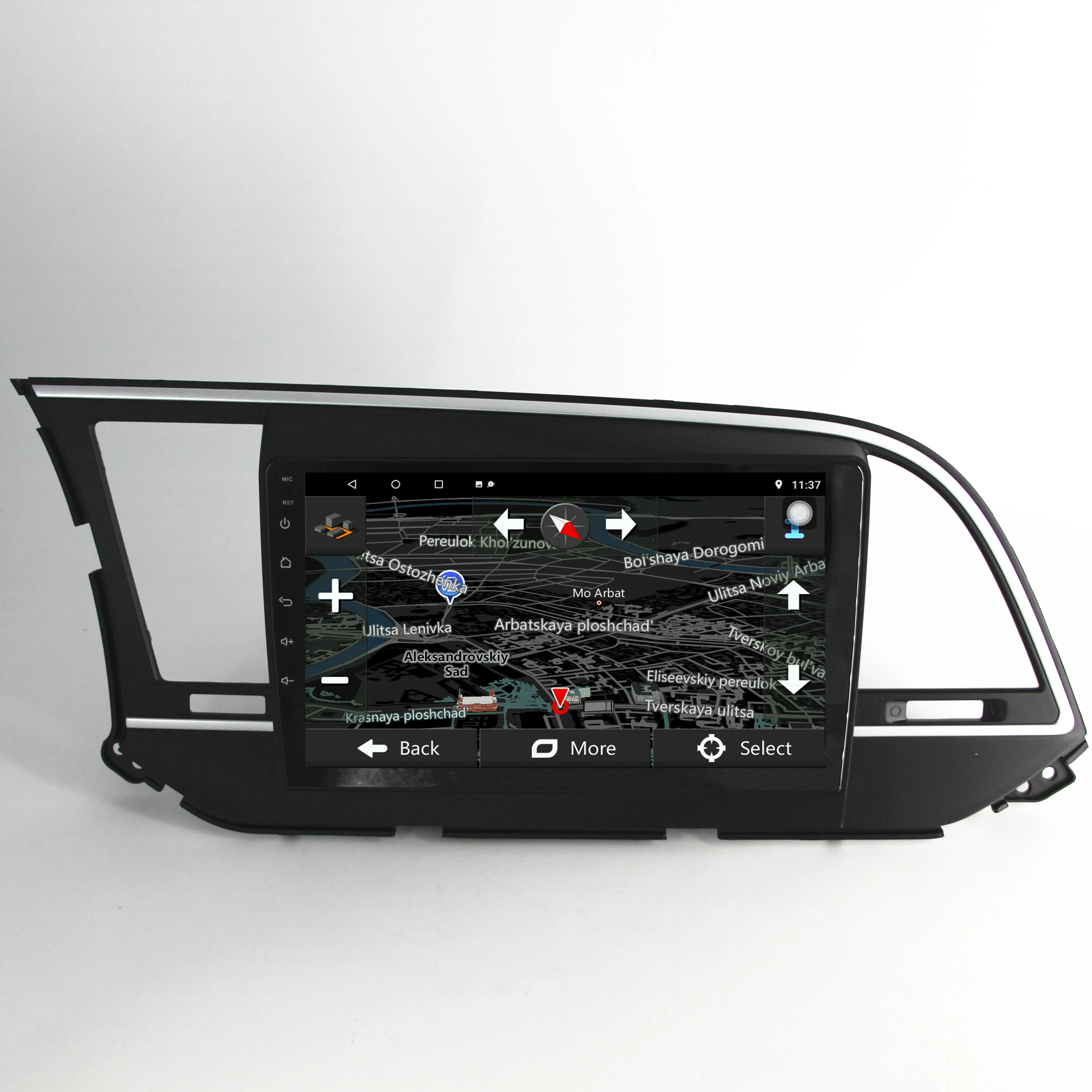 Discount 1din car Android8.1 multimedia player 2.5D stereo radio For Hyundai Elantra Avante 2016 2017 2018 with gps navigation BT Music 8