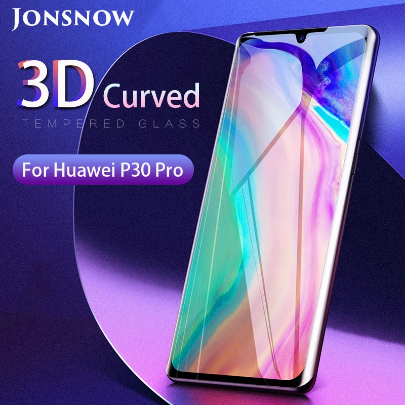 Изогнутое закаленное 3d стекло JONSNOW для Huawei P30 Pro 6 47 дюйма защита экрана 9H защитный