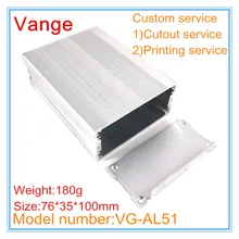 2 шт./партия, серебристый цвет, сплит-корпус, коробка 76*35*100 мм 6063-T5 алюминиевый корпус, корпус diy для gps-устройства слежения