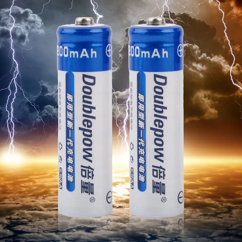 

Doublepow AA Number 1200MAH Large Capacity Battery 2pcs/Set 1.2V Ni-MH Rechargeable Replacement Battery