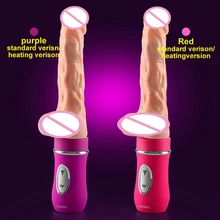 AILIGHTER Soft Dildo Vibrator Realistic Huge Penis Sex Toys Heating Automatic Telescopic Dildo Real Dick Sex Product For Women