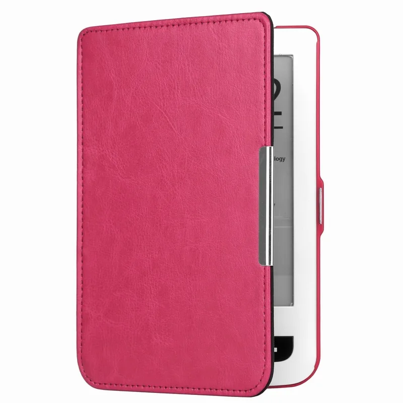 1pc Защитная оболочка для pocketbook basic touch lux 2 614/624/626 pocketbook 626 плюс искусственная кожа читалка чехол - Цвет: rose pink