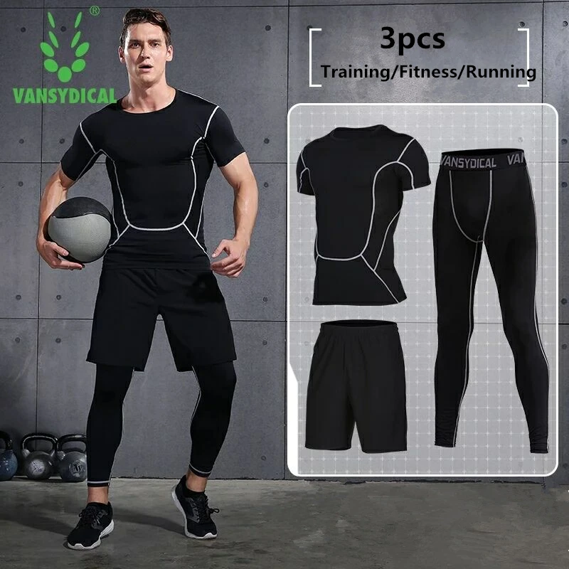 Vansydical мужской костюм для бега спортивный фитнеса спортивные костюмы