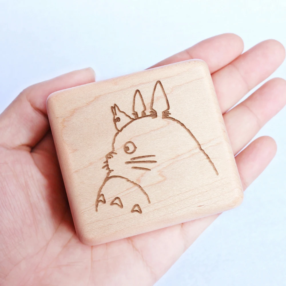 Деревянная музыкальная шкатулка Sinzyo ручной работы Tonari No Totoro деревянная с резным