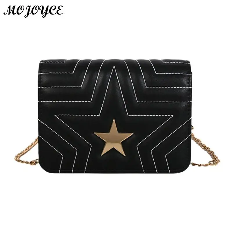 

2018 Fashion Women Messenger Bag Star Pattern Shoulder Handbag Casual Simple Bags Accessories Famous Brand Leather Small Bags