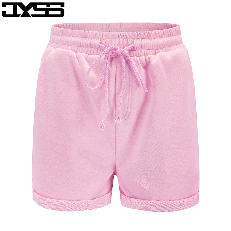 

summer wholesales yellow shorts for women seaside street hemming ol pink cotton short female elastic waist shorts lady 80563#