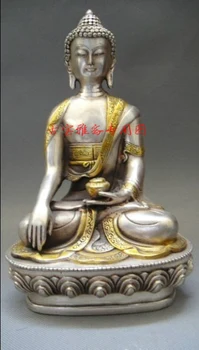 

Tibet Tibetan Buddhism silver Buddha Home Furnishing decoration gift collection