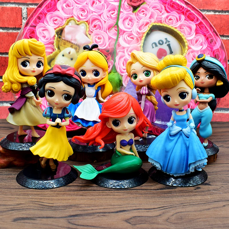 Disney Poupee Princesse Q Posket Jouets De Decoration De Gateau Fete D Anniversaire Ariel Raiponce Elsa Anna Aliexpress
