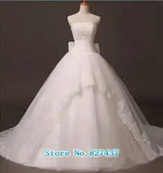 2019 Vestido De Noiva свадебное платье женское бальное платье без бретелек из тюля со шлейфом романтическое свадебное платье es Платья Vestidos
