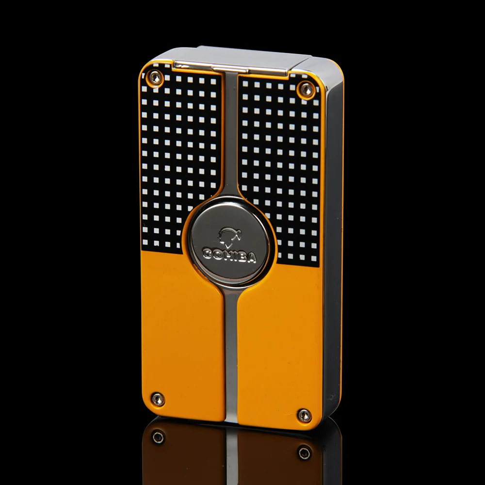

COHIBA Yellow Classic 3 Torch Jet Flame Cigar Lighter W/ Punch New Design