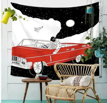 

cartoon painting tapestry Bedside hanging wall cloth decorative background cloth rug blanket throw home decor