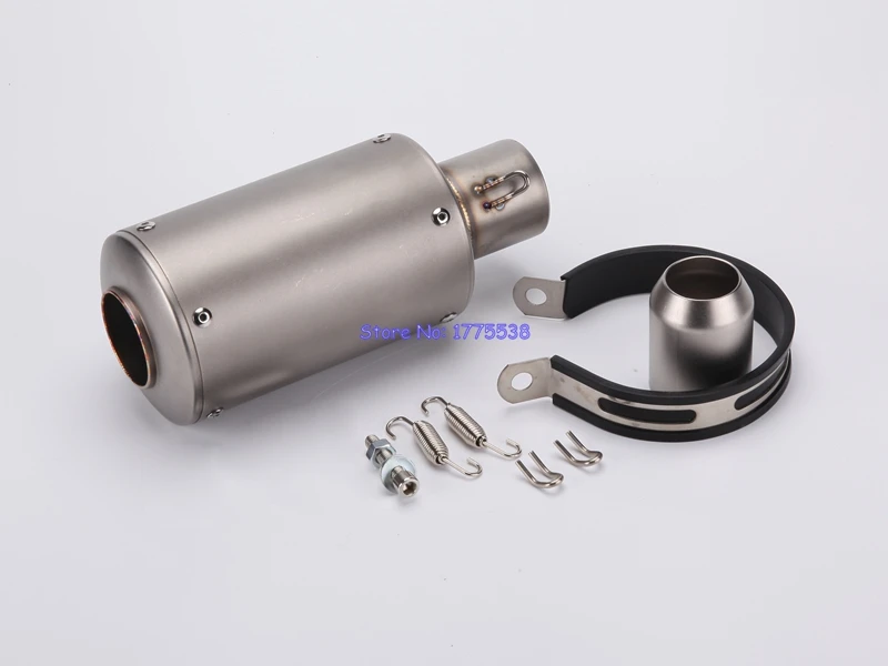 Imitation Titanium Inlet 51mm(2") Motorbike Exhaust Muffler Pipe Escape