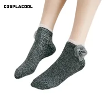 [COSPLACOOL] женские элегантные сверкающие носки meias модные золотые серебряные шелковые цветы блестящие милые носки Sokken японские носки Harajuku