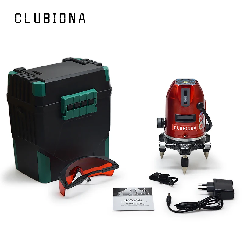 EU standard plug 20 times brightness outdoor available 5 lines 6 points 360 degree rotary and Tilt Slash line laser level EU standard plug 20 times brightness outdoor available 5 lines 6 points 360 degree rotary and Tilt Slash line laser level