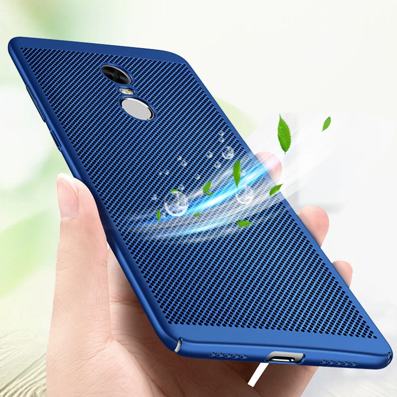 Heat Dissipation For Xiaomi Redmi 5 Plus 5A 4X Note 4 4X 5A 4A 3 3S Hard Back PC Full Cover Case For Xiaomi Mi A1 A2 Mi 6 5 5X