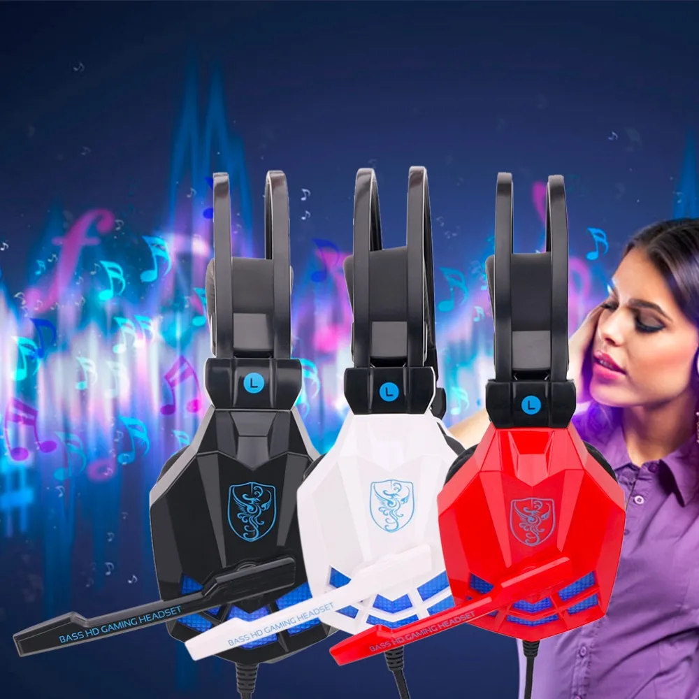 

SY850MV Fashionable Design Gaming Headsets Home Office Wired Noise Cancelling Headphone With Microphones For Computers PC