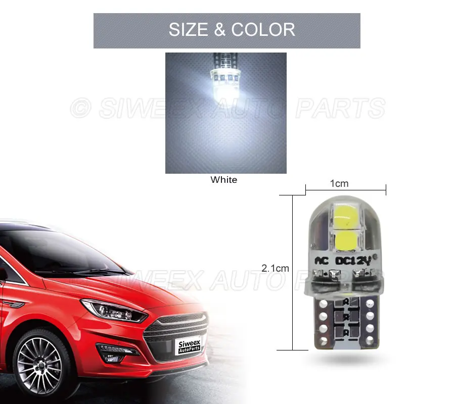 1 шт. T10 W5W 4 SMD 3030 Автомобильные светодиодные лампы силиконовый чехол неполярный 168 194 Подсветка салона двери считывающая фонарь освещения номерного знака дневные ходовые огни 12V Белый