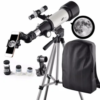 

70mm Apeture 400mm Az Mount Telescope-Good Partner to View Moon and Planet-Travel Scope with Backpack - Good Telescope for Kids