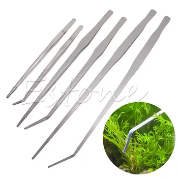 

27/38/48cm Fish Tank Tongs Aquarium Stainless Steel Live Plant Tank Tweezers