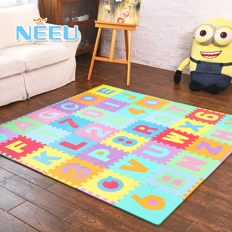 9-36 шт Алфавит числа шаблон пены головоломка детский ковер сплит-шарнир EVA игровой коврик крытый мягкой активности головоломки коврики 30*30*1 см