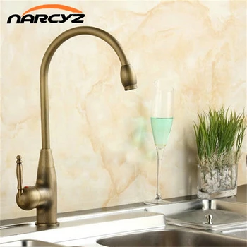 

Kitchen Faucets Mixer Taps Antique Brass Finished Hot and Cold Deck Mounted with ceramic torneiras para banheiro crane XT902